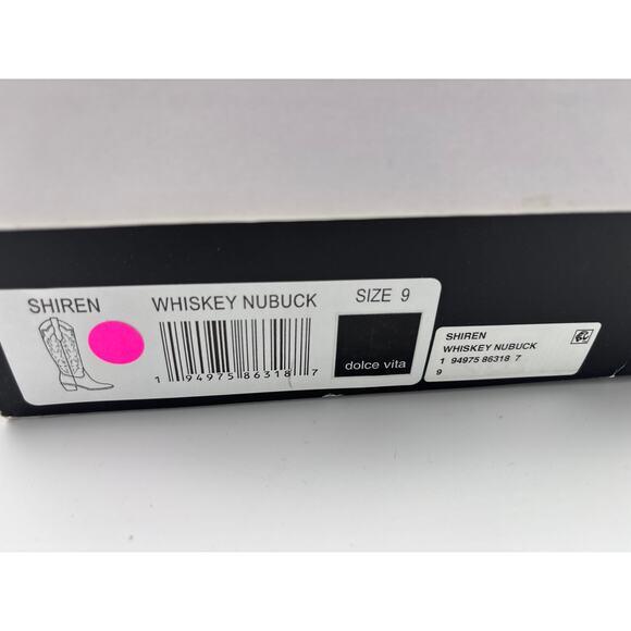 Dolce Vita Shiren Western Cowgirl Boot Whiskey Nubuck Size 9 - Picture 10 of 10